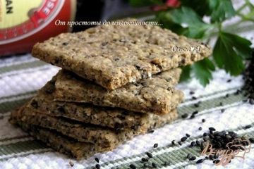 фото рецепта Злаковые хлебцы с кунжутом и соевым соусом