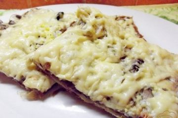 фото рецепта Пицца с сырыми шампиньонами