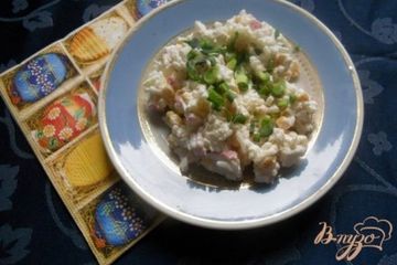 фото рецепта Рисовый салат с крабовым мясом