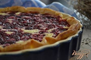 фото рецепта Тарт с творогом и малиной