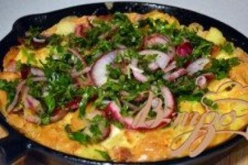 фото рецепта Картофельная запеканка под луковой шубой