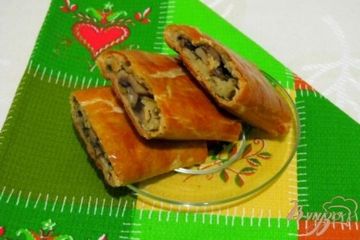 фото рецепта Рулет с грибами и укропом