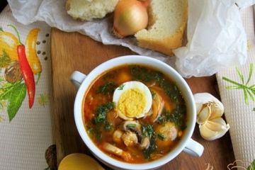 фото рецепта Борщ с шампиньонами