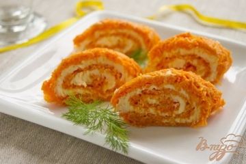 фото рецепта Морковный рулет