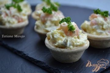 фото рецепта Корзиночки с салатом из креветок