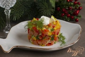 фото рецепта Салат с рыбой и овощами.