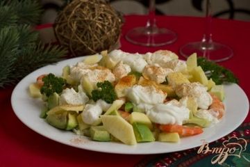 фото рецепта Салат с креветками и авокадо