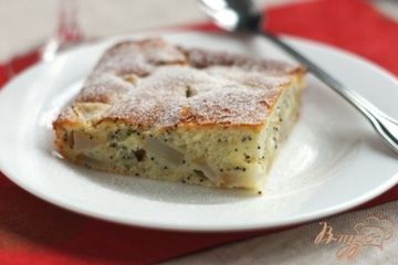 фото рецепта Пирог с грушей и маком