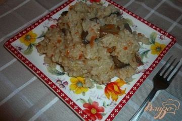 фото рецепта Рис с шампиньонами