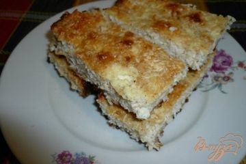 фото рецепта Запеканка творожная с кокосовой стружкой и отрубями