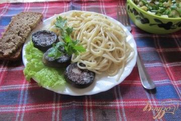 фото рецепта Паста с кровяной колбасой и травами