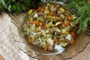 фото рецепта Суп из кабачков на говядине