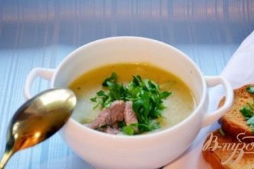 фото рецепта Суп-пюре с брокколи и сухариками