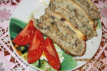 фото рецепта Мясной рулет с грибами