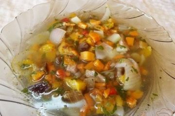 фото рецепта Суп ассорти с печеными овощами