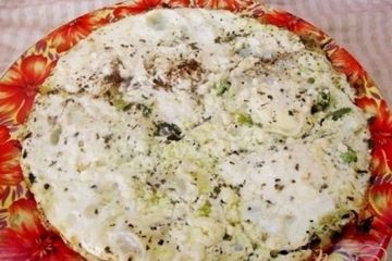 фото рецепта Закусочный омлет с зелеными овощами
