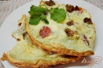 фото рецепта Яйца с гренками и помидорами