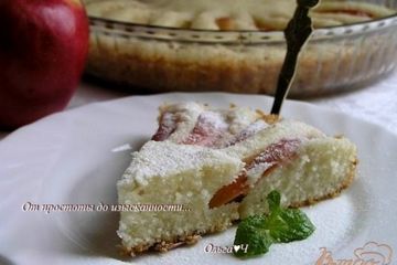 фото рецепта Постный манник с яблоками