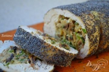 фото рецепта Куриный рулет с грибами