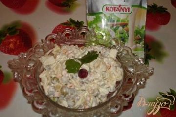 фото рецепта Салат Столичный с языком и без майонеза