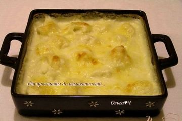 фото рецепта Цветная капуста под соусом Бешамель