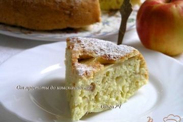фото рецепта Пирог с яблоками (в мультиварке)