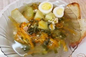 фото рецепта Суп с молодым чесночком
