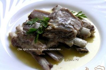фото рецепта Бараньи ребрышки с яичным желтком и лимоном (в мультиварке)