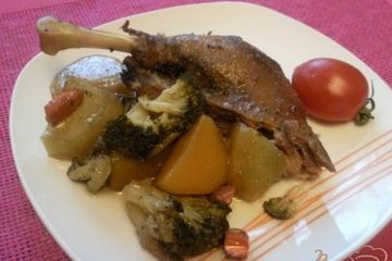 фото рецепта Утка, запеченная с овощами