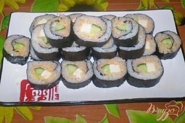 фото рецепта Роллы с пастой из икры минтая и копченной семги