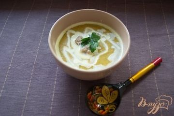 фото рецепта Суп-пюре с брокколи, брюссельской капустой и фрикадельками