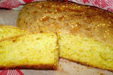 фото рецепта Тыквенный хлеб с отрубями и кунжутом