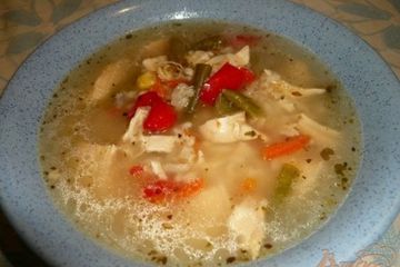 фото рецепта Рисовый суп с куриной грудкой и овощами