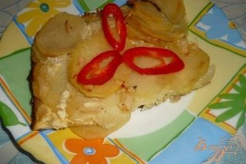 фото рецепта Картофель запеченный под сметанным соусом