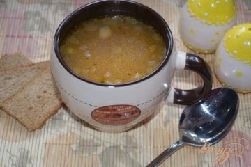 фото рецепта Крупяной суп с копченой курицей