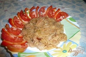 фото рецепта Вермишель жареная с мясом