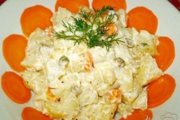 фото рецепта Теплый салат из картофеля с каперсами