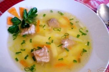 фото рецепта Суп картофельный с кукурузной крупой