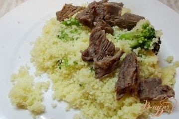 фото рецепта Кус-кус с брокколи на мясном бульоне