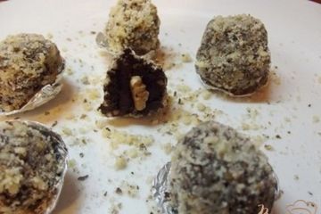 фото рецепта Ореховые конфеты из горького шоколада