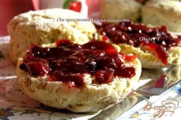 фото рецепта Злаковые сконы с вишневым конфитюром