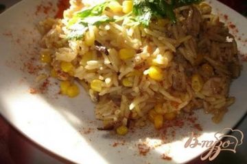 фото рецепта Паэлья с курицей и грибами