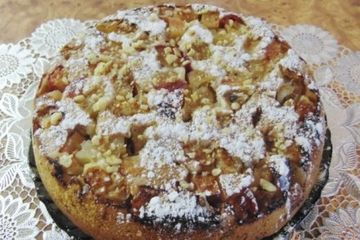 фото рецепта Пирог яблочный с грецкими орехами