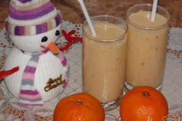 фото рецепта Мандариновый смузи с хурмой
