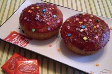 фото рецепта Маффины с маком и сладкой глазурью