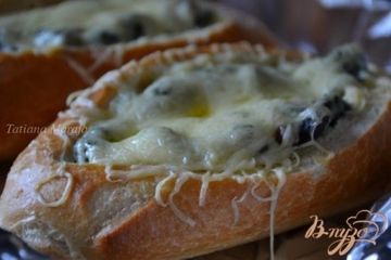 фото рецепта Горячие бутерброды со шпинатом и ветчиной