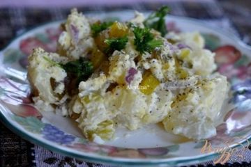 фото рецепта Картофельный салат со сладкими огурчиками