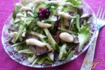 фото рецепта Салат с куриной печенью