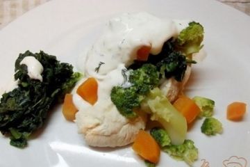 фото рецепта Куриная грудка под чесночным соусом
