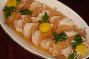 фото рецепта Заливное из курицы с грейпфрутом